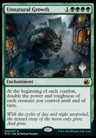Unnatural Growth (Promo Pack) [Innistrad: Midnight Hunt Promos] | Odin's Place