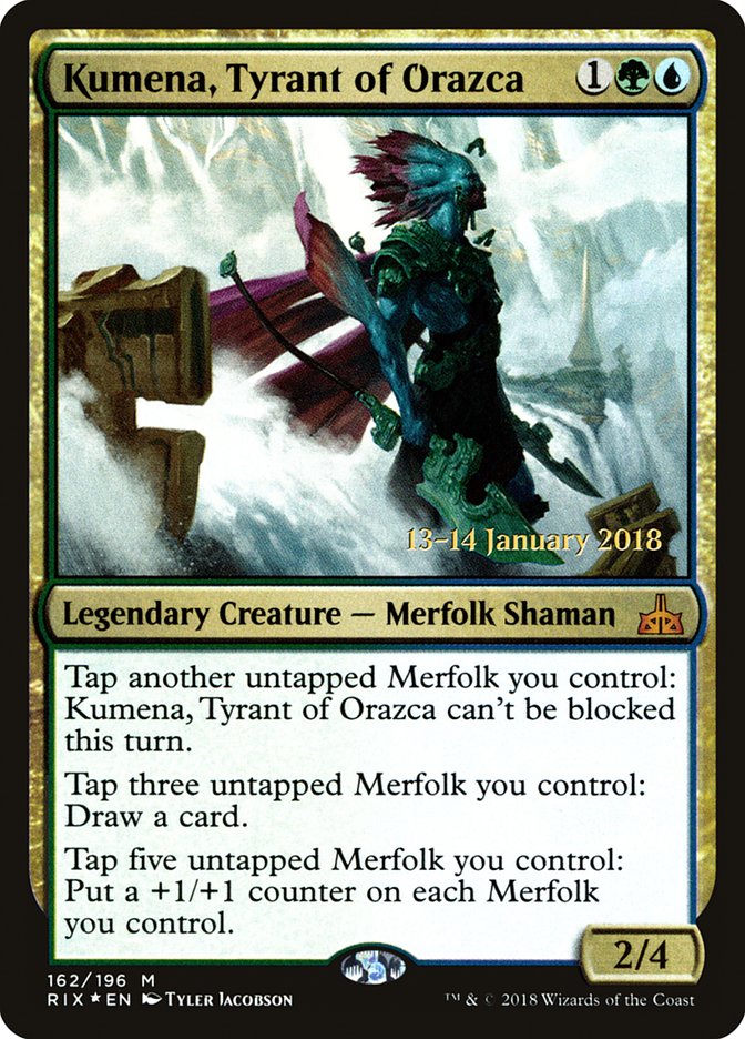 Kumena, Tyrant of Orazca (162) [Rivals of Ixalan Prerelease Promos] | Odin's Place