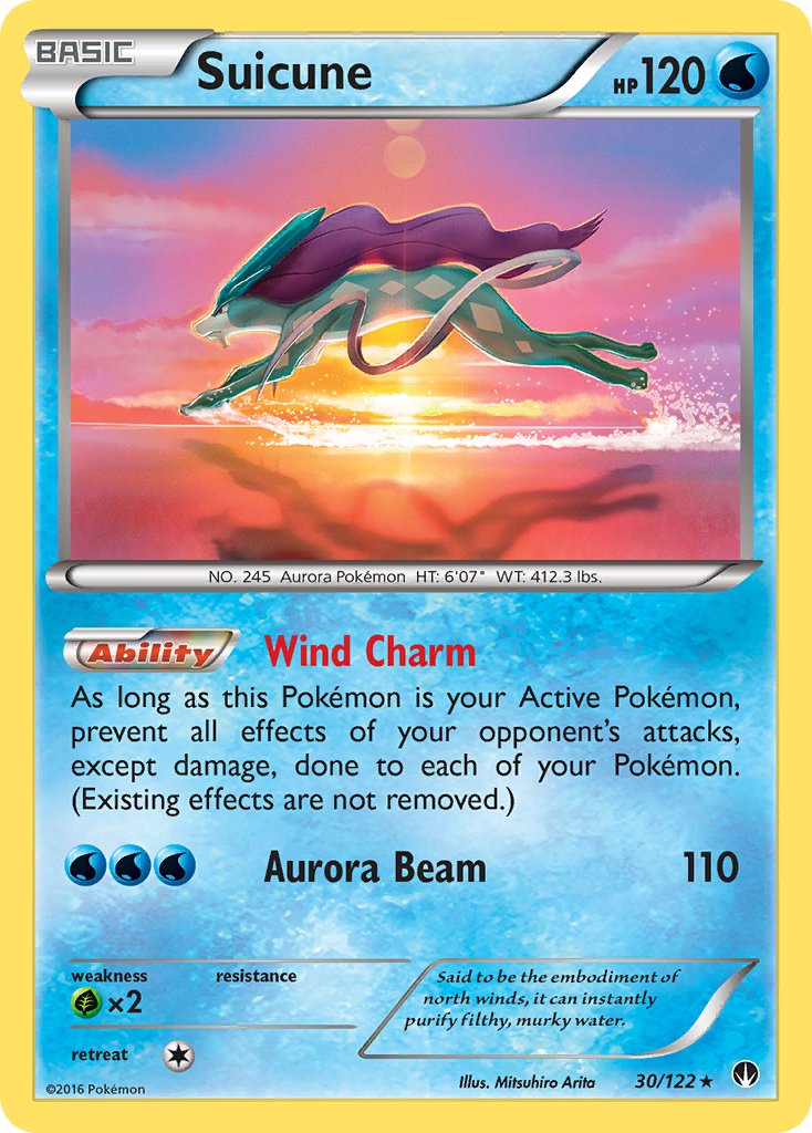 Suicune (30/122) (Cosmos Holo) (Blister Exclusive) [XY: BREAKpoint] | Odin's Place