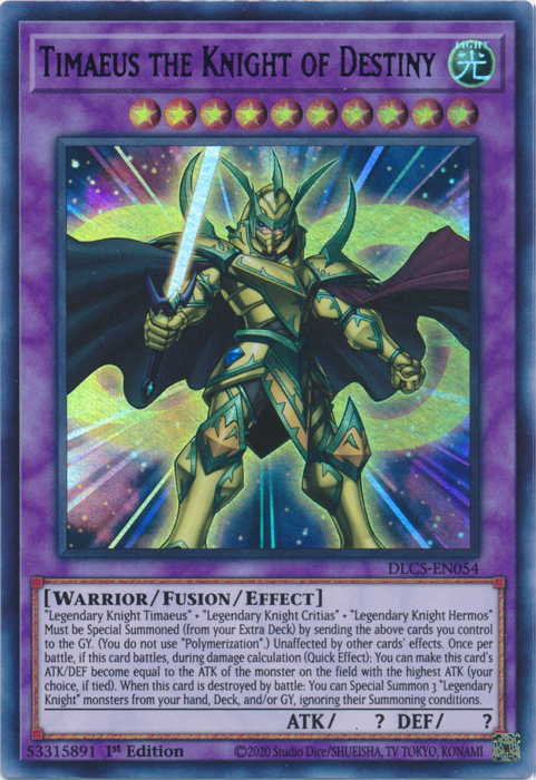Timaeus the Knight of Destiny (Green) [DLCS-EN054] Ultra Rare | Odin's Place
