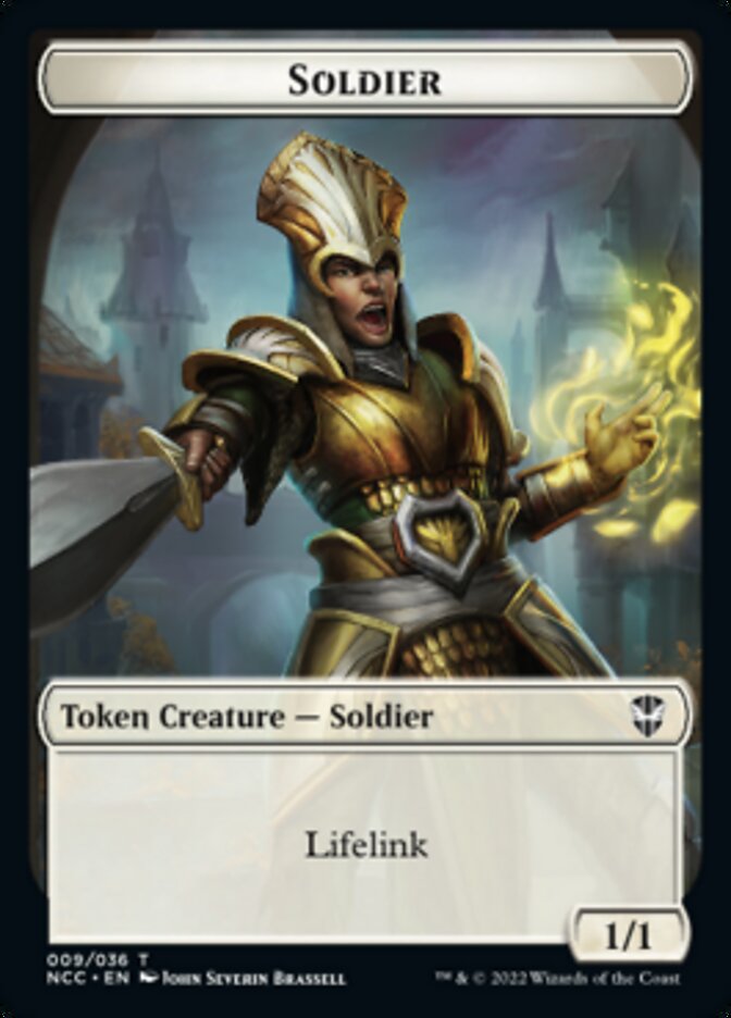 Soldier (09) // Cat Beast Double-Sided Token [Streets of New Capenna Commander Tokens] | Odin's Place