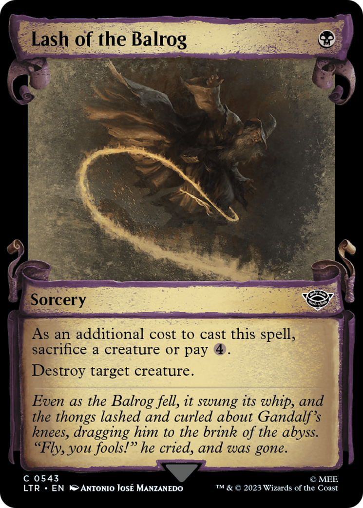 Lash of the Balrog [The Lord of the Rings: Tales of Middle-Earth Showcase Scrolls] | Odin's Place