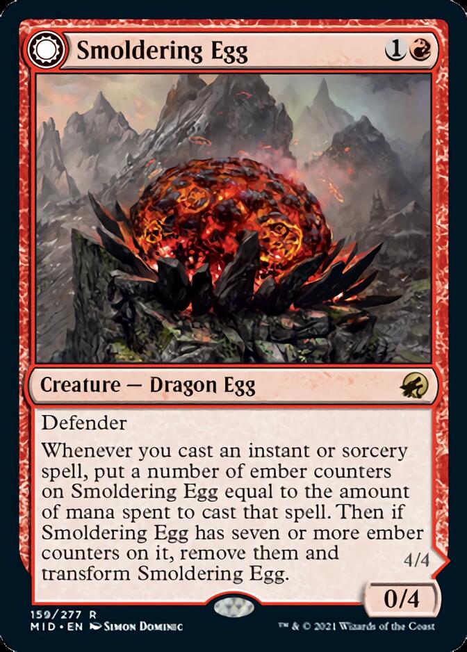 Smoldering Egg // Ashmouth Dragon [Innistrad: Midnight Hunt] | Odin's Place