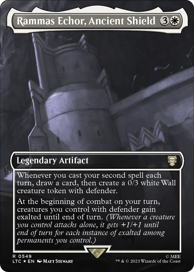 Rammas Echor, Ancient Shield (Borderless) (Surge Foil) [The Lord of the Rings: Tales of Middle-Earth Commander] | Odin's Place