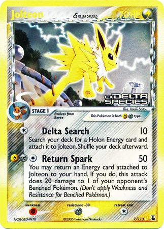 Jolteon (7/113) (Delta Species) (Stamped) [EX: Delta Species] | Odin's Place
