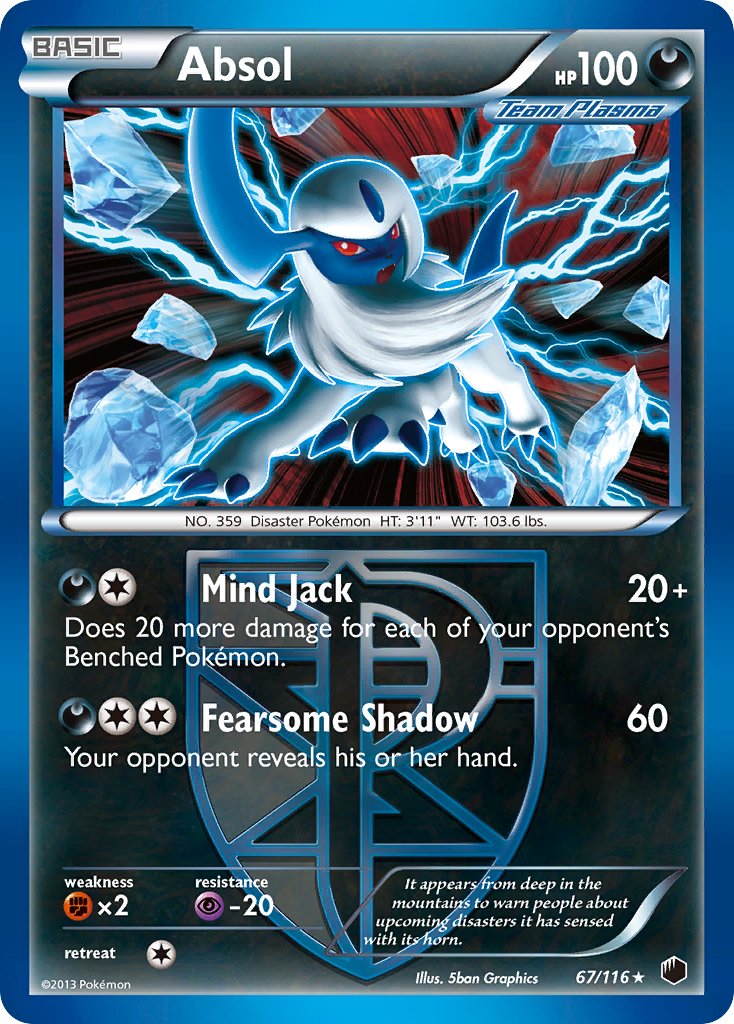 Absol (67/116) (Moltres Legendary Battle Deck) (Theme Deck Exclusive) [Black & White: Plasma Freeze] | Odin's Place