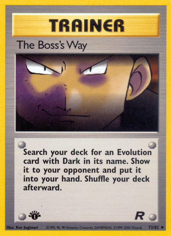 The Boss's Way (73/82) [Team Rocket 1st Edition] | Odin's Place