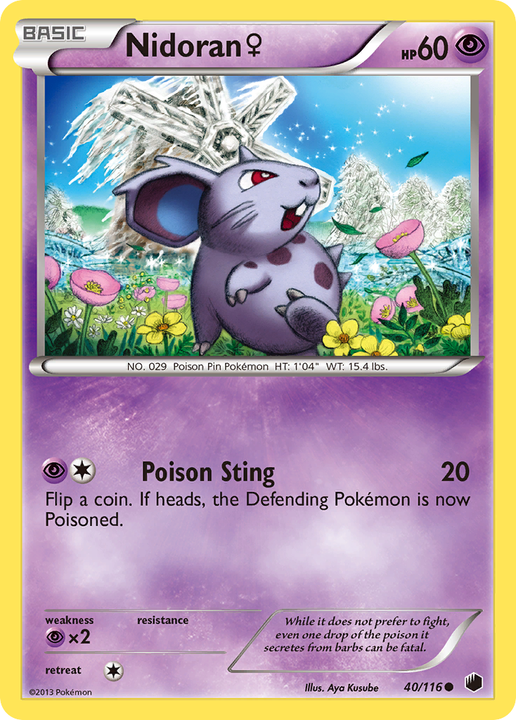 Nidoran (40/116) (Female) [Black & White: Plasma Freeze] | Odin's Place