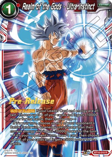 Realm of the Gods - Ultra Instinct (BT16-018) [Realm of the Gods Prerelease Promos] | Odin's Place