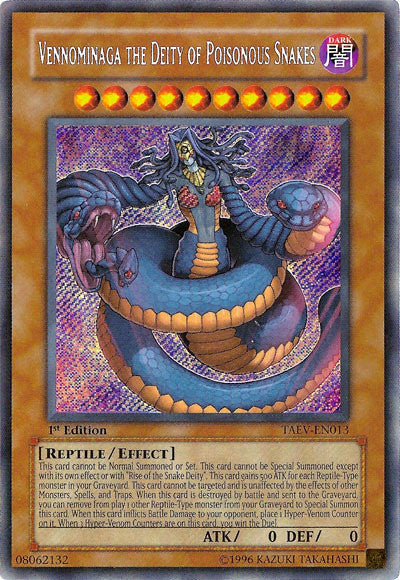 Vennominaga the Deity of Poisonous Snakes [TAEV-EN013] Secret Rare | Odin's Place