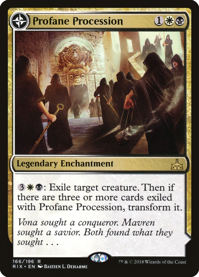 Profane Procession // Tomb of the Dusk Rose [Rivals of Ixalan] | Odin's Place