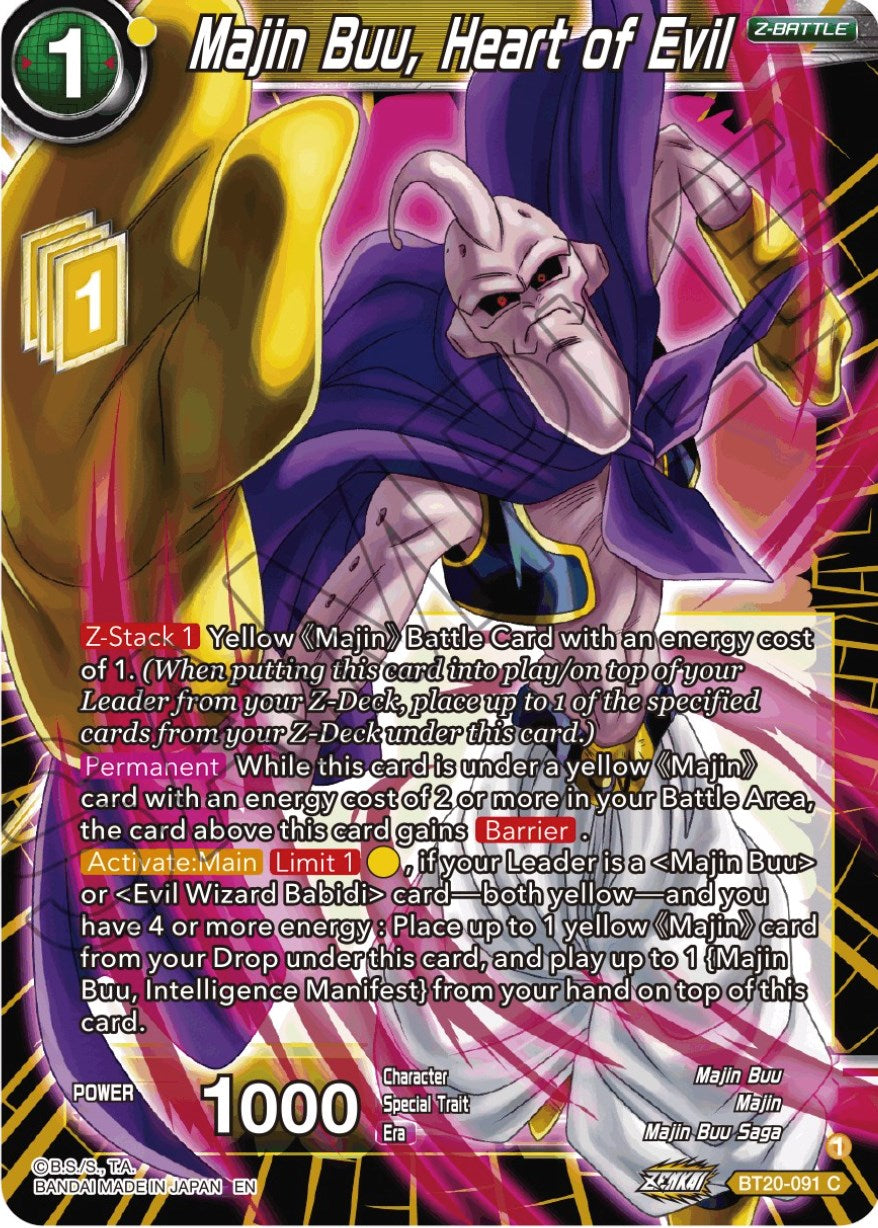 Majin Buu, Heart of Evil (BT20-091) [Power Absorbed] | Odin's Place