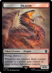 Dragon // Wraith Double-Sided Token [The Lord of the Rings: Tales of Middle-Earth Commander Tokens] | Odin's Place