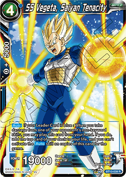 SS Vegeta, Saiyan Tenacity (Rare) (BT13-039) [Supreme Rivalry] | Odin's Place
