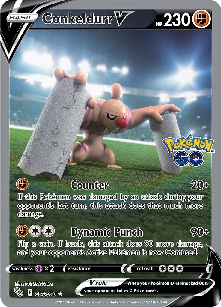Conkeldurr V (074/078) [Pokémon GO] | Odin's Place
