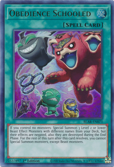 Obedience Schooled [BLAR-EN071] Ultra Rare | Odin's Place
