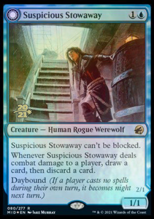 Suspicious Stowaway // Seafaring Werewolf [Innistrad: Midnight Hunt Prerelease Promos] | Odin's Place