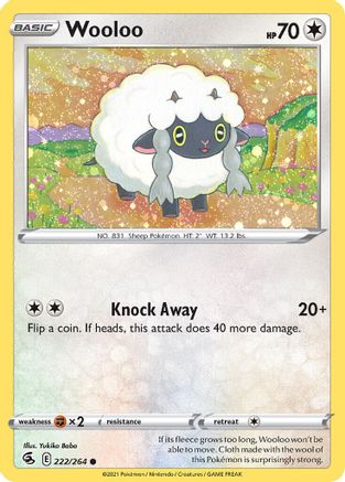 Wooloo (222/264) (Cosmos Holo) [Sword & Shield: Fusion Strike] | Odin's Place