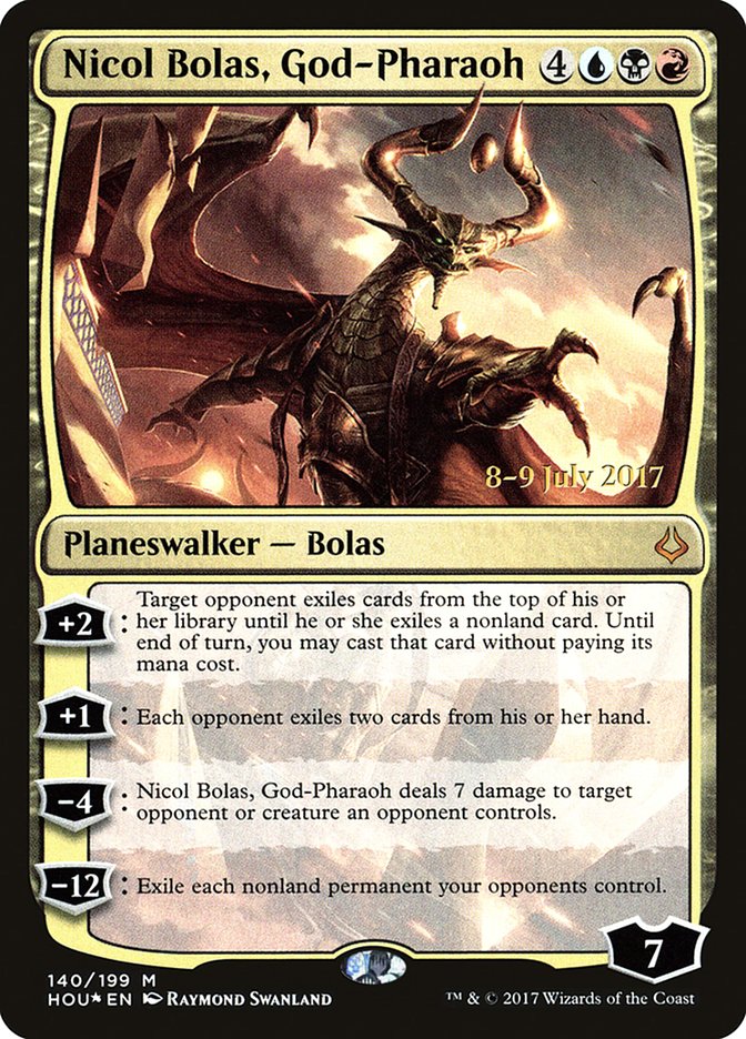Nicol Bolas, God-Pharaoh (140) [Hour of Devastation Prerelease Promos] | Odin's Place