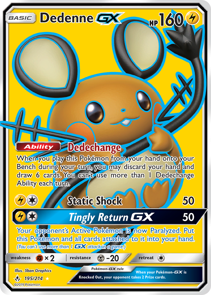 Dedenne GX (195/214) [Sun & Moon: Unbroken Bonds] | Odin's Place