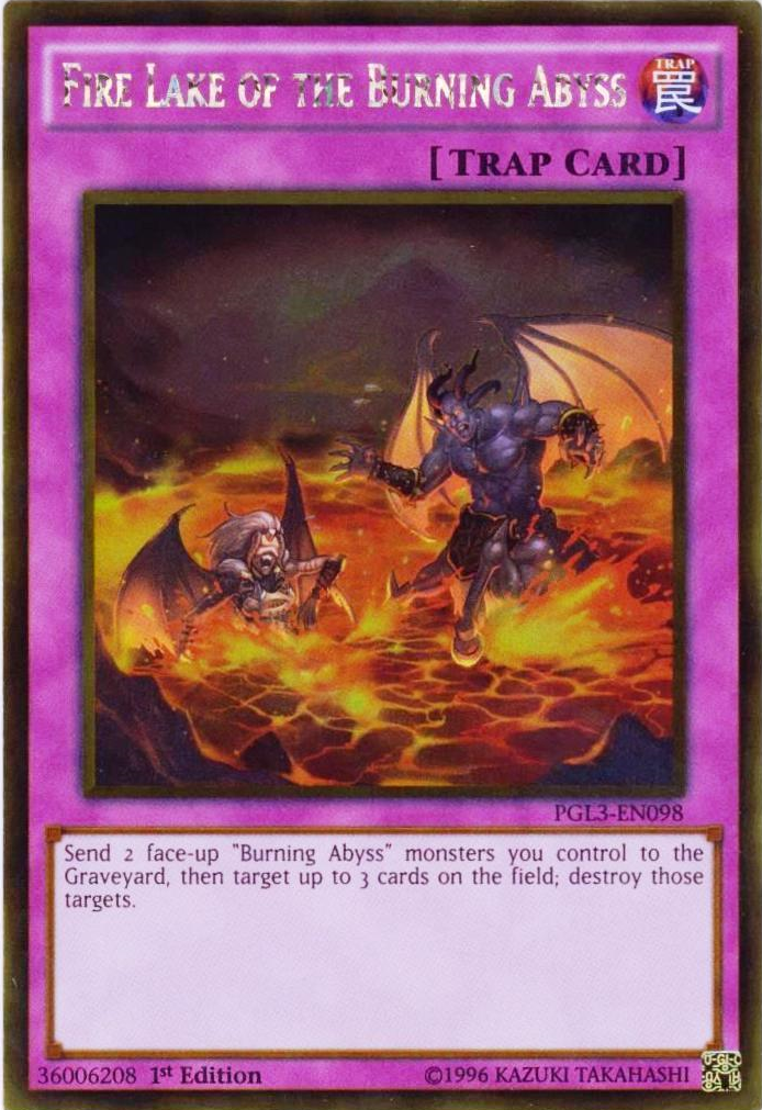 Fire Lake of the Burning Abyss [PGL3-EN098] Gold Rare | Odin's Place