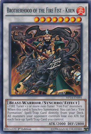 Brotherhood of the Fire Fist - Kirin [MP14-EN094] Rare | Odin's Place