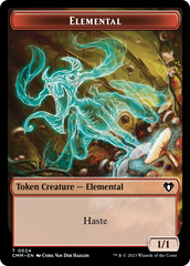 Elemental (0024) // Elf Druid Double-Sided Token [Commander Masters Tokens] | Odin's Place