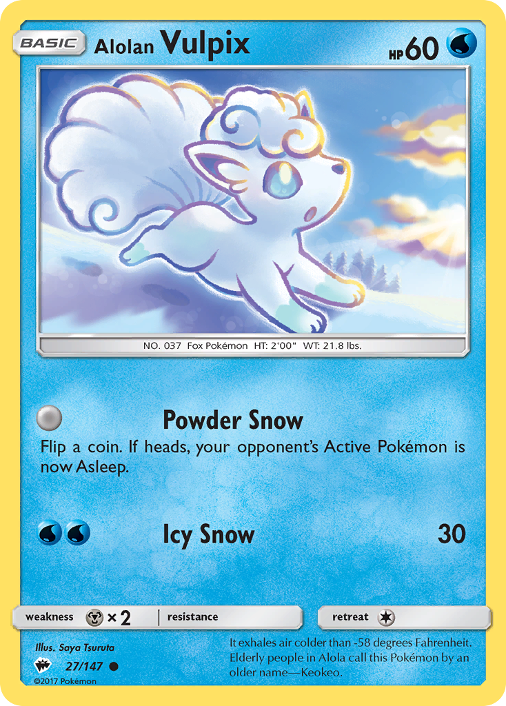 Alolan Vulpix (27/147) [Sun & Moon: Burning Shadows] | Odin's Place