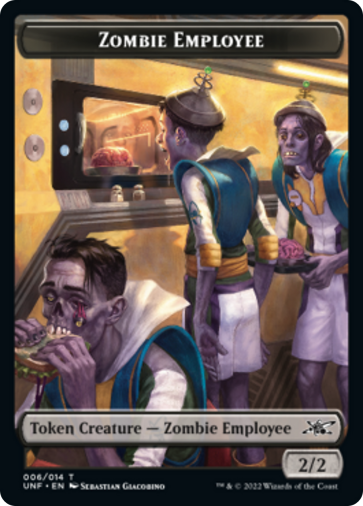 Zombie Employee // Food (011) Double-Sided Token [Unfinity Tokens] | Odin's Place