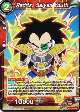 Raditz, Saiyan Youth (BT11-005) [Vermilion Bloodline 2nd Edition] | Odin's Place
