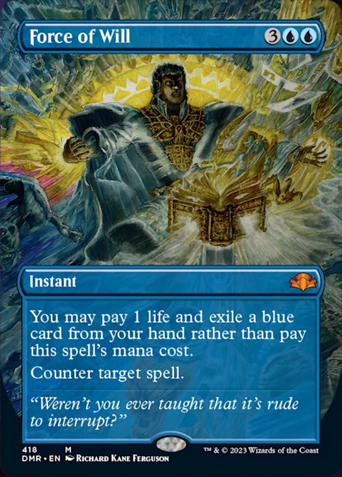 Force of Will (Borderless Alternate Art) [Dominaria Remastered] | Odin's Place