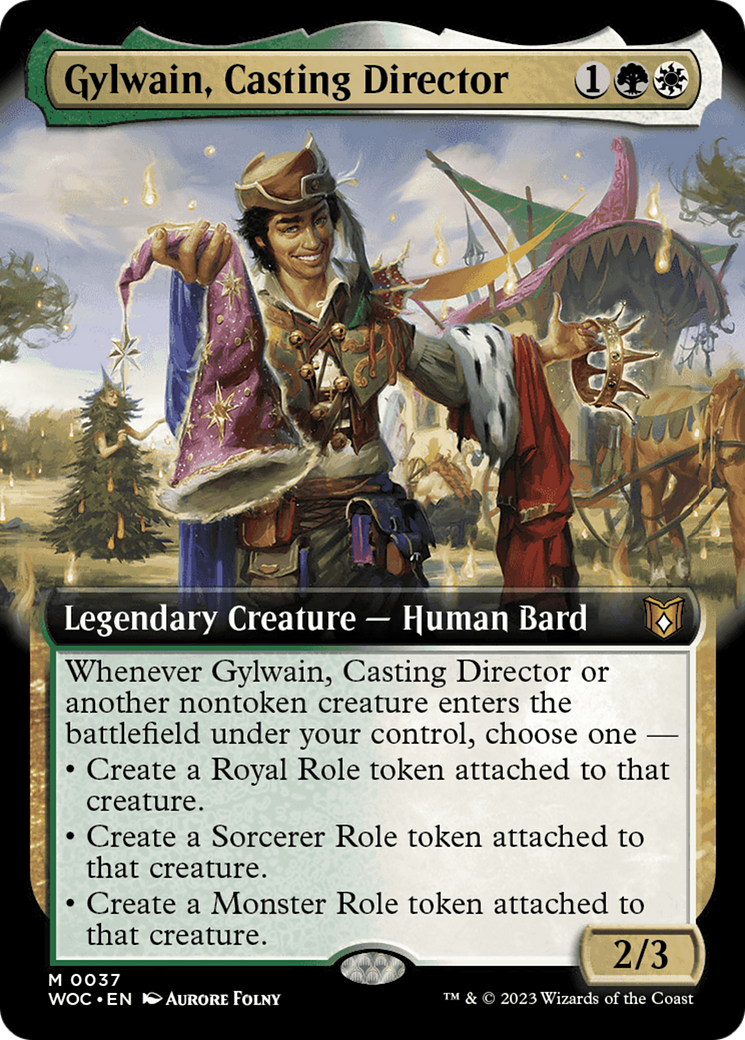 Gylwain, Casting Director (Extended Art) [Wilds of Eldraine Commander] | Odin's Place