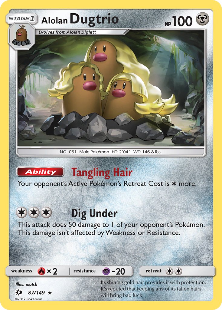 Alolan Dugtrio (87/149) (Cosmos Holo) (Blister Exclusive) [Sun & Moon: Base Set] | Odin's Place