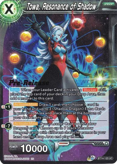 Towa, Resonance of Shadow (BT14-123) [Cross Spirits Prerelease Promos] | Odin's Place