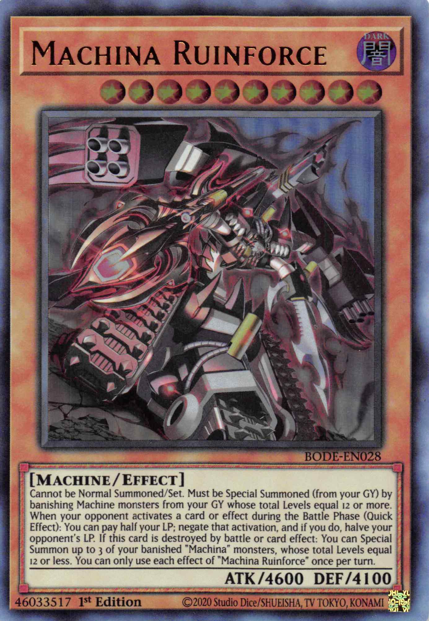 Machina Ruinforce [BODE-EN028] Ultra Rare | Odin's Place