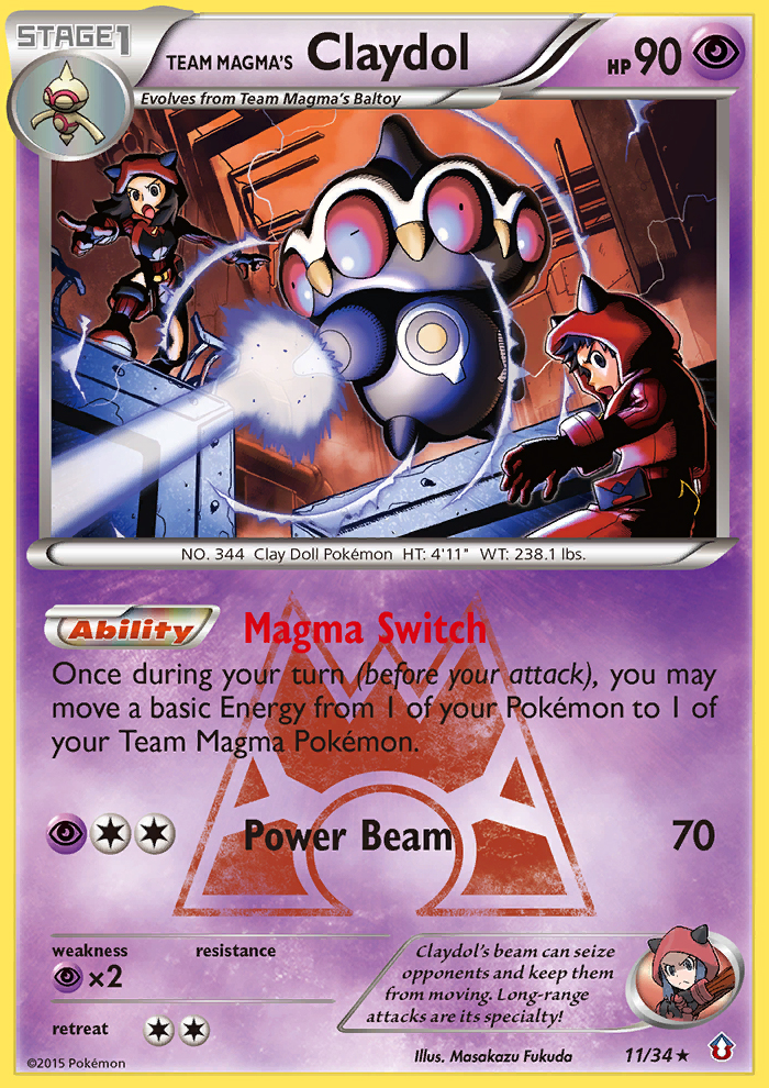 Team Magma's Claydol (11/34) [XY: Double Crisis] | Odin's Place