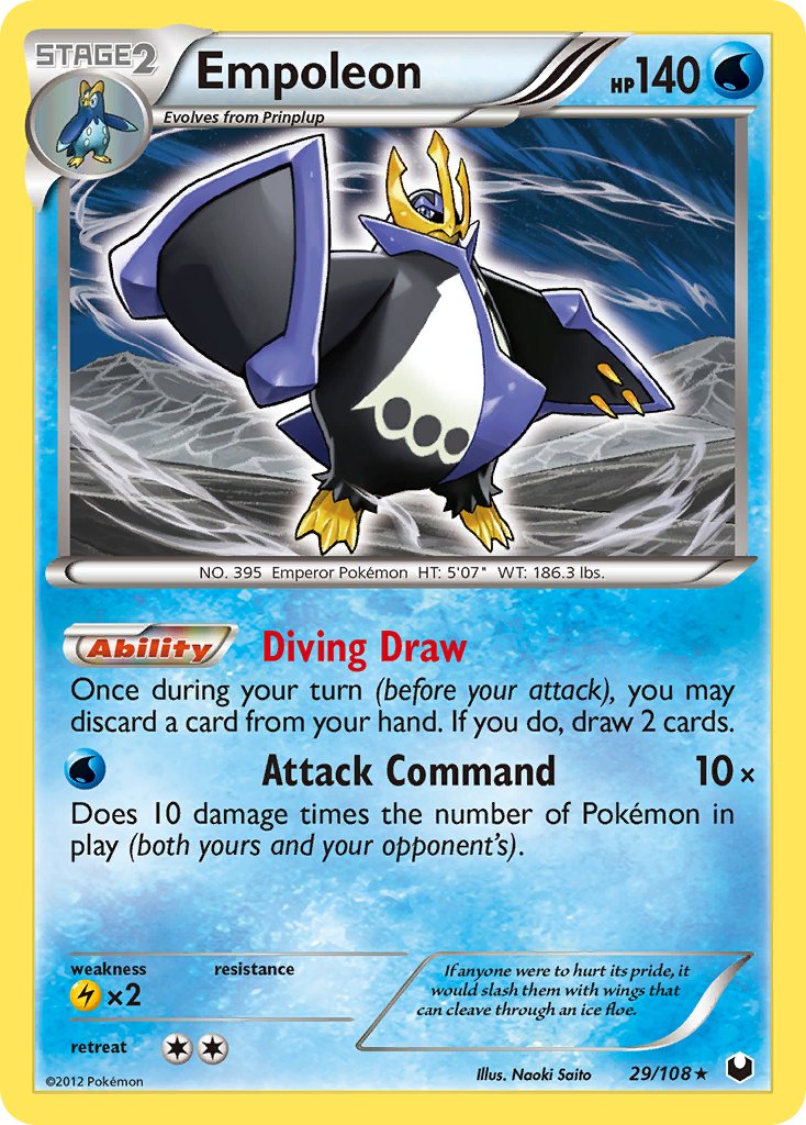 Empoleon (29/108) (Battle Arena Deck Exclusive) (Theme Deck Exclusive) [Black & White: Dark Explorers] | Odin's Place