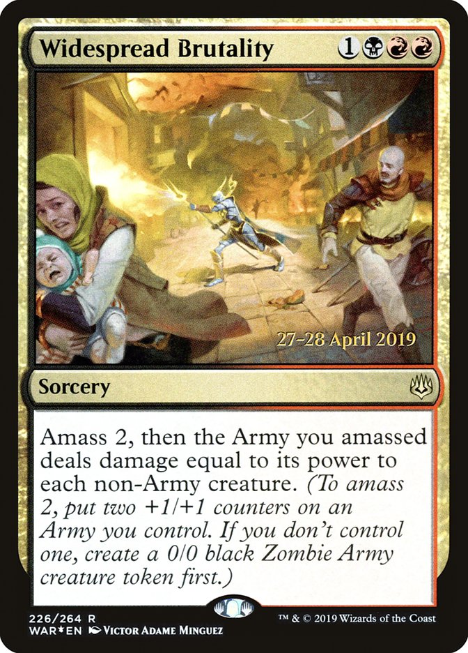 Widespread Brutality (226) [War of the Spark Prerelease Promos] | Odin's Place