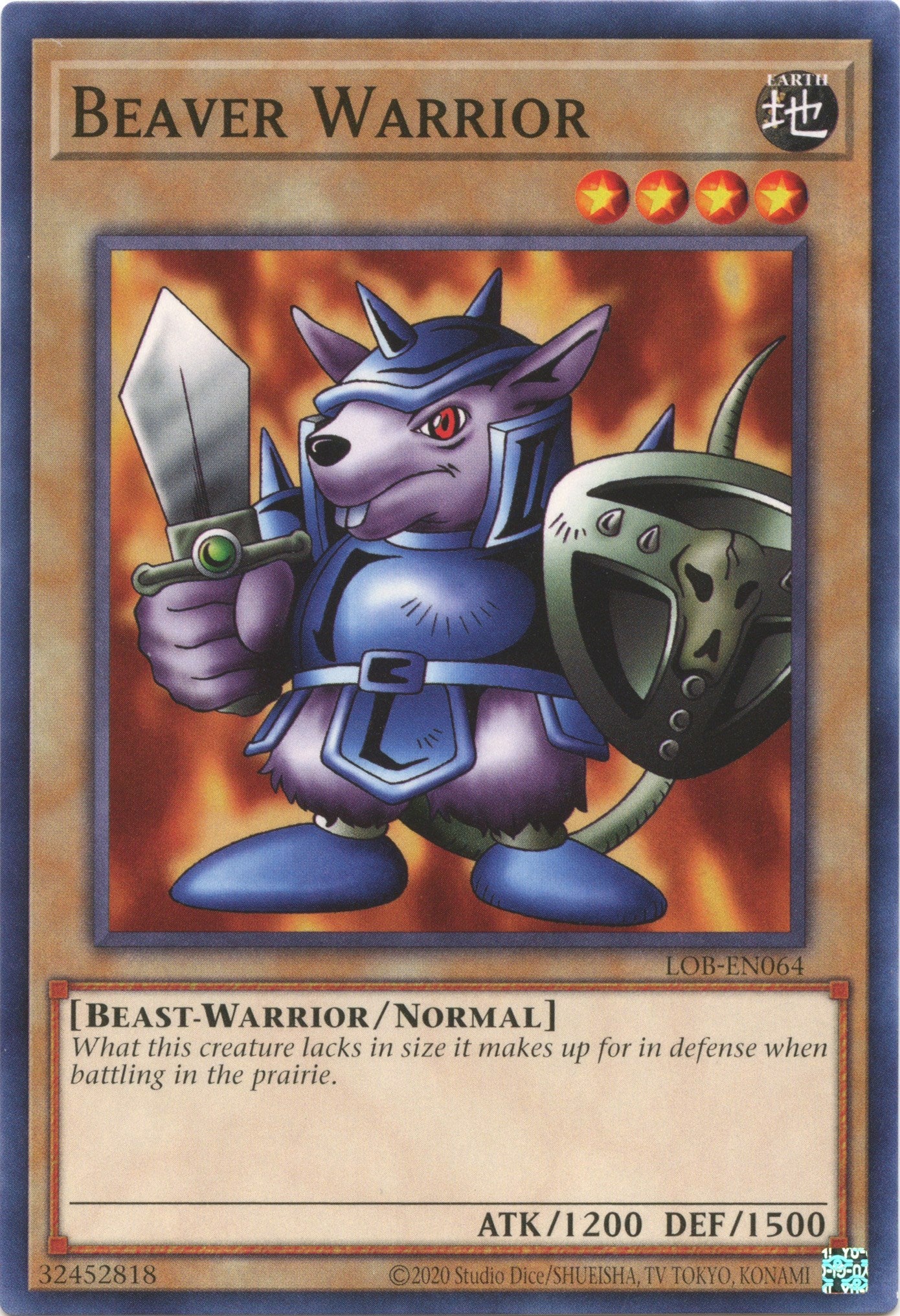 Beaver Warrior (25th Anniversary) [LOB-EN064] Common | Odin's Place