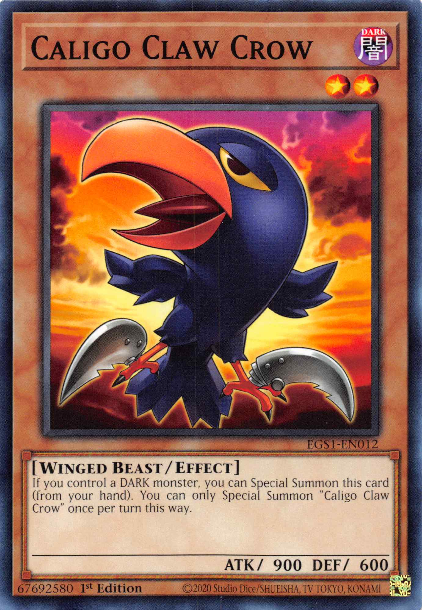 Caligo Claw Crow [EGS1-EN012] Common | Odin's Place