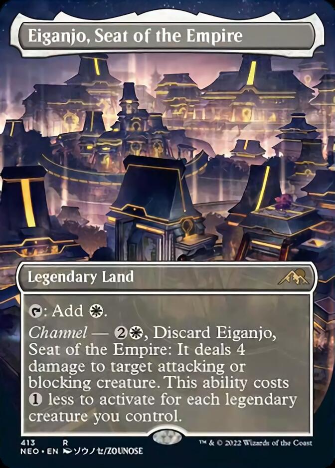 Eiganjo, Seat of the Empire (Borderless Alternate Art) [Kamigawa: Neon Dynasty] | Odin's Place