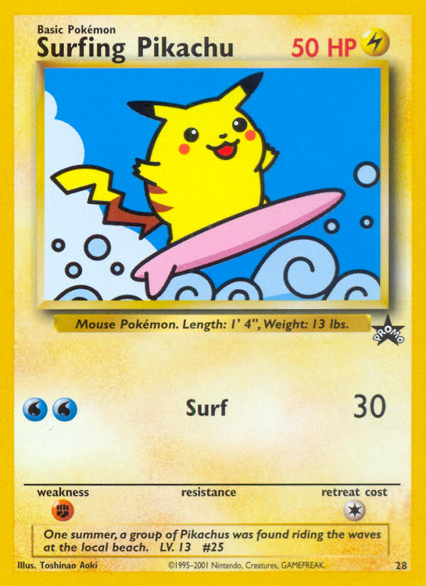 Surfing Pikachu (28) [Wizards of the Coast: Black Star Promos] | Odin's Place
