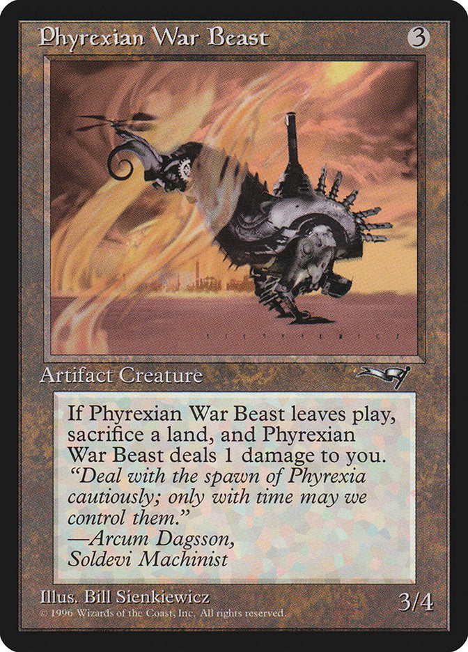 Phyrexian War Beast (Signature on Right) [Alliances] | Odin's Place