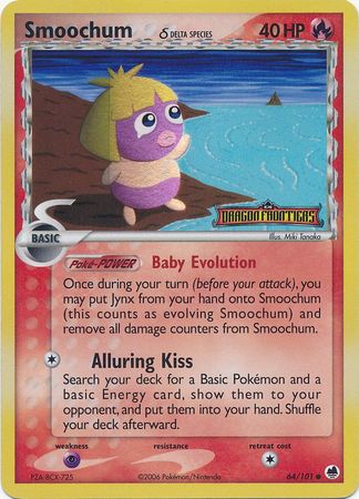 Smoochum (64/101) (Delta Species) (Stamped) [EX: Dragon Frontiers] | Odin's Place