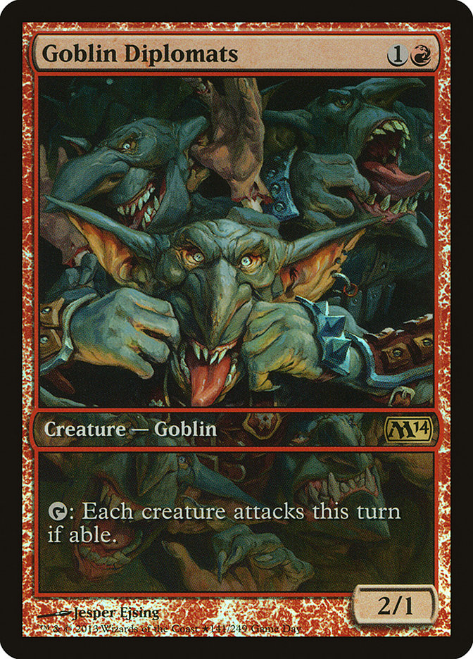 Goblin Diplomats (141) (Game Day) [Magic 2014 Promos] | Odin's Place