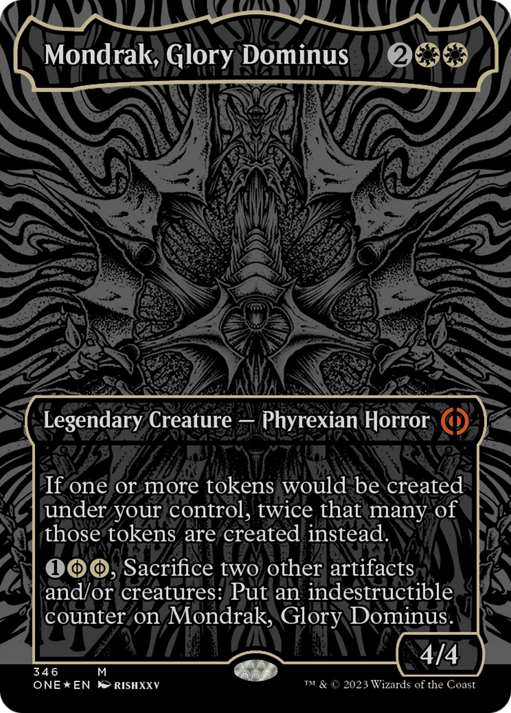 Mondrak, Glory Dominus (Oil Slick Raised Foil) [Phyrexia: All Will Be One] | Odin's Place