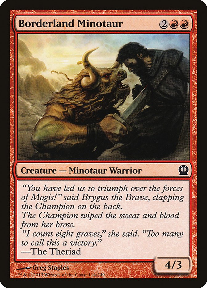 Borderland Minotaur (114) [Theros] | Odin's Place