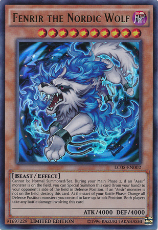 Fenrir the Nordic Wolf [LC05-EN002] Ultra Rare | Odin's Place