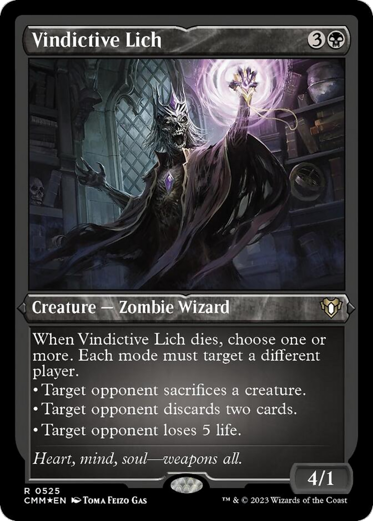 Vindictive Lich (Foil Etched) [Commander Masters] | Odin's Place