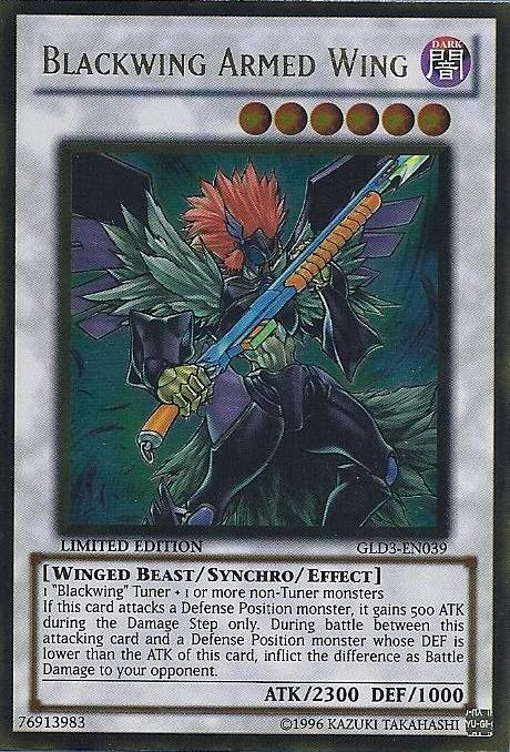 Blackwing Armed Wing [GLD3-EN039] Gold Rare | Odin's Place